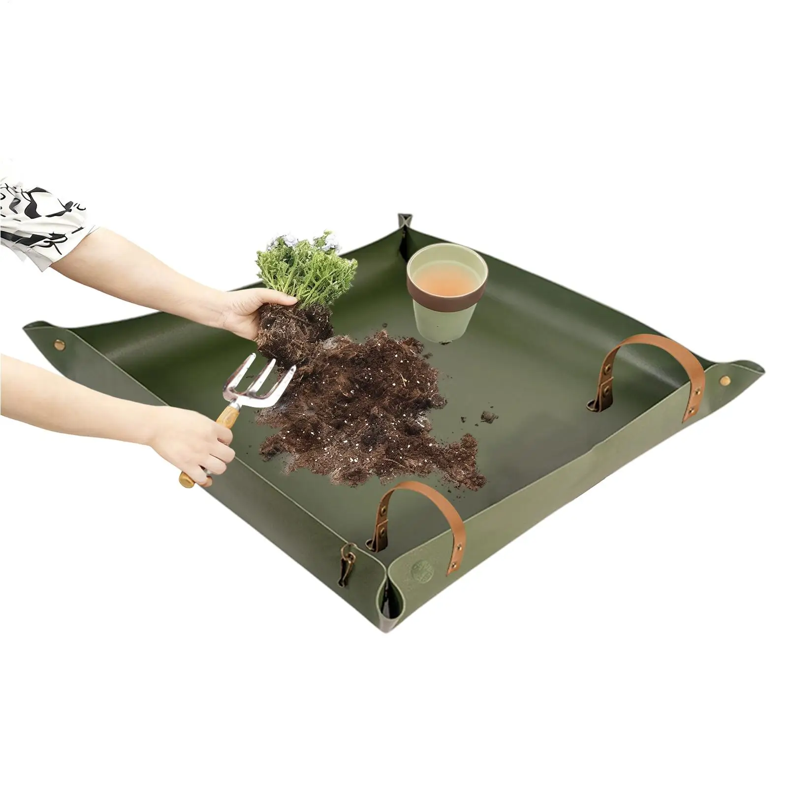 Repotting Mat - حصيرة زراعة قابلة للطي ومقاومة للماء،
