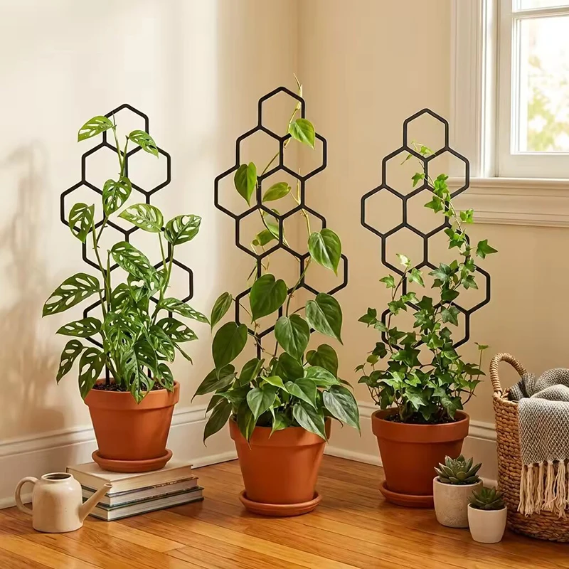 Terracotta Pot - 2/4 قطع دعامات نباتات بلاستيكية بتصميم