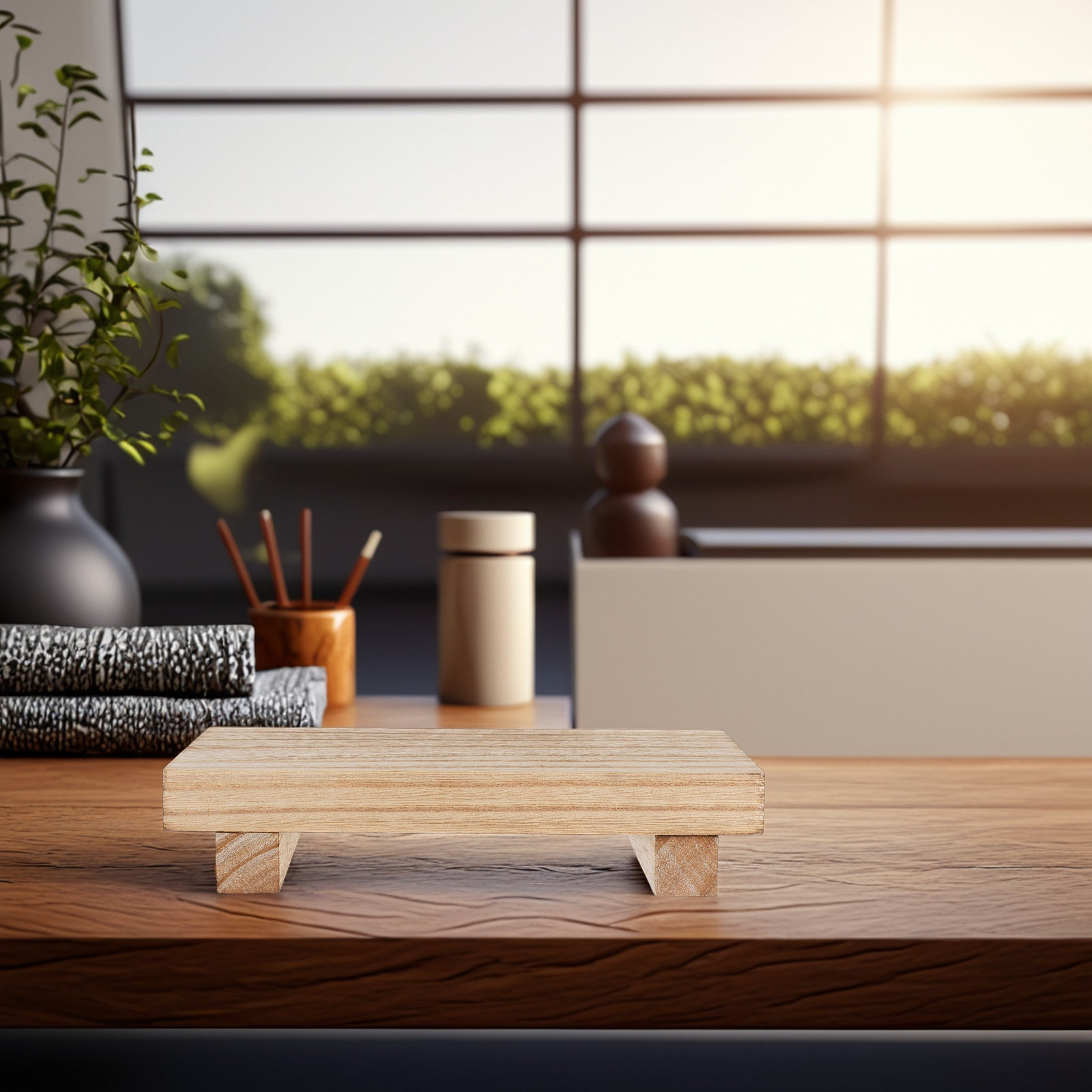 حامل خشبي صغير بتصميم ريفي، صي - مراجعة Plant Pot وسعره