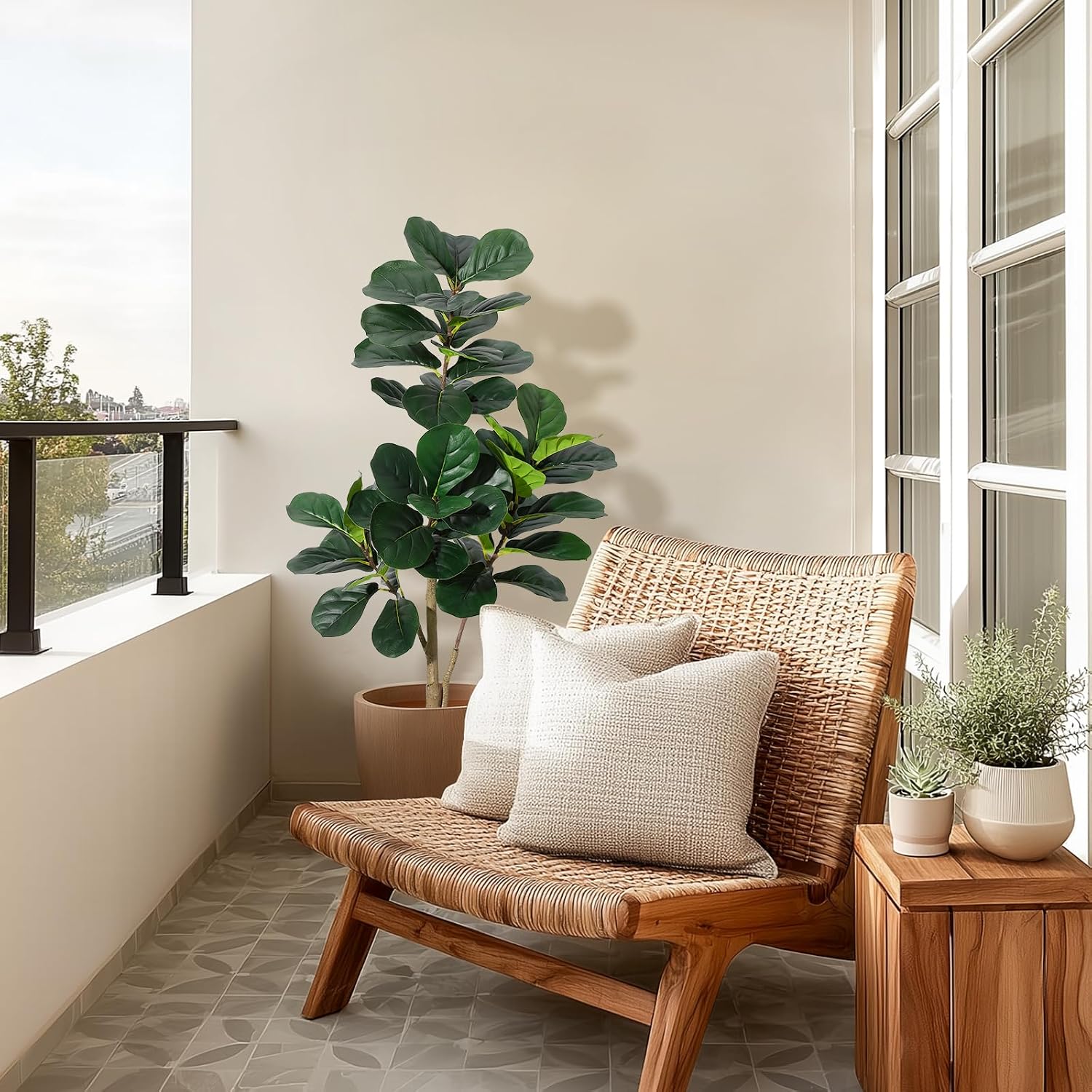 شجرة تين فيدل ليف اصطناعية بار - مراجعة Fiddle Leaf Fig وسعره