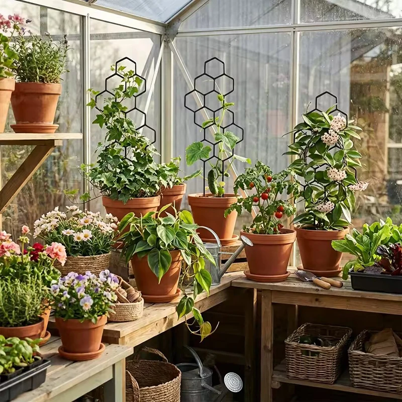 2/4 قطع دعامات نباتات بلاستيكي - مراجعة Terracotta Pot وسعره