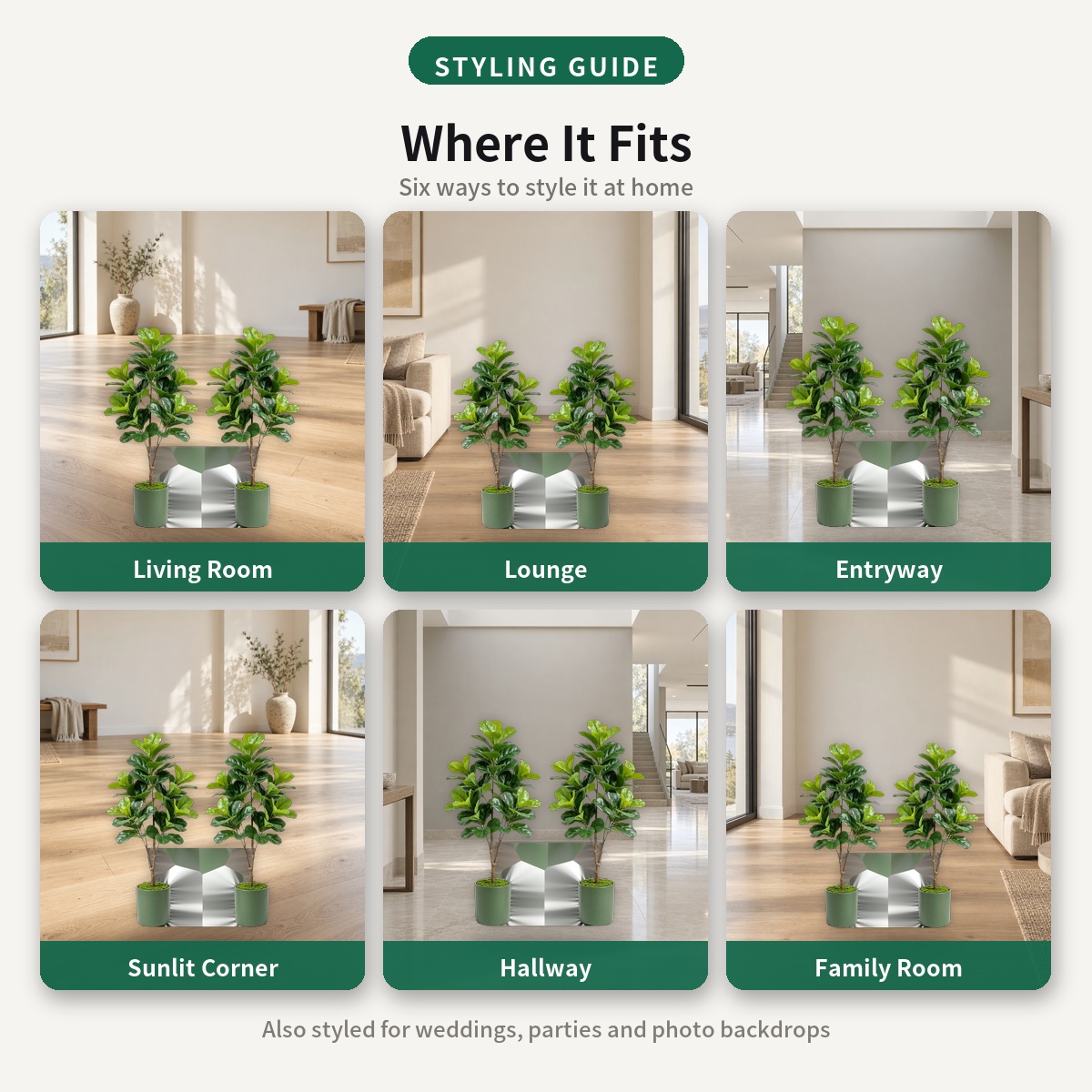 شجرة فيكس اصطناعية بطول 122 سم - مراجعة Fiddle Leaf Fig وسعره