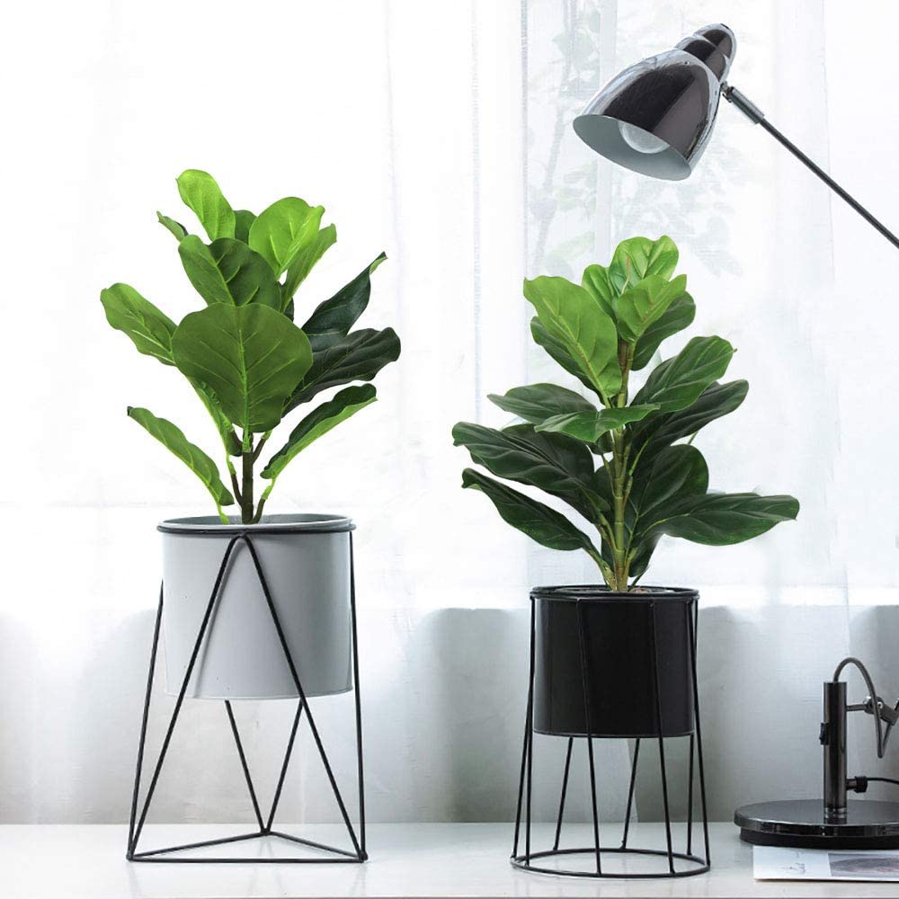 AB33-2Pcs الاصطناعي كمان ورقة  - مراجعة Fiddle Leaf Fig وسعره